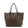 LOUIS VUITTON Neverfull MM Damier Ebene Tote Bag Brown