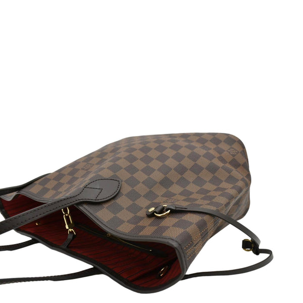 LOUIS VUITTON Neverfull MM Damier Ebene Tote Bag Brown
