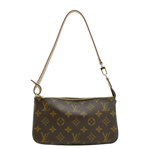 LOUIS VUITTON Pochette Monogram Canvas Accessoires Pouch Brown