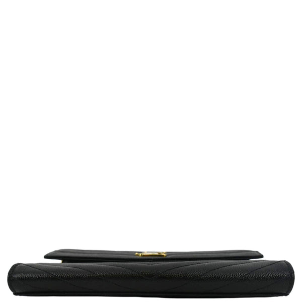 YVES SAINT LAURENT Clutch Medium Matelasse Leather Pouch Black