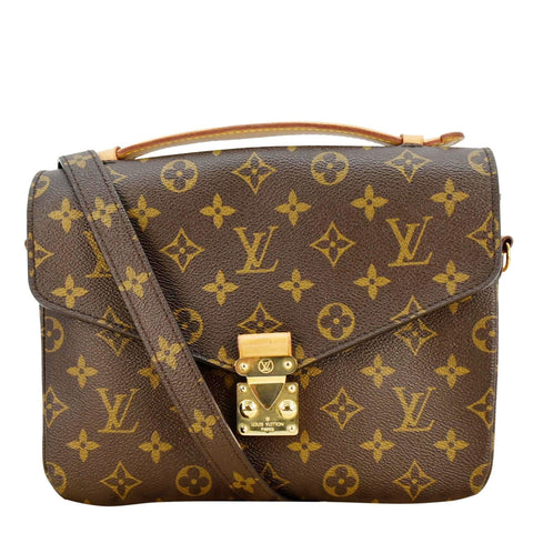 LOUIS VUITTON Metis Pochette Monogram Canvas Crossbody Bag Brown