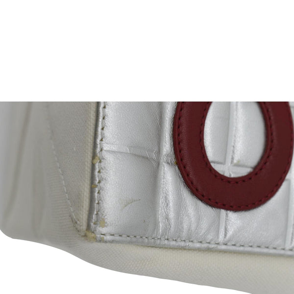 CHANEL Foil No.5 Canvas Chain Shopping Tote Bag White