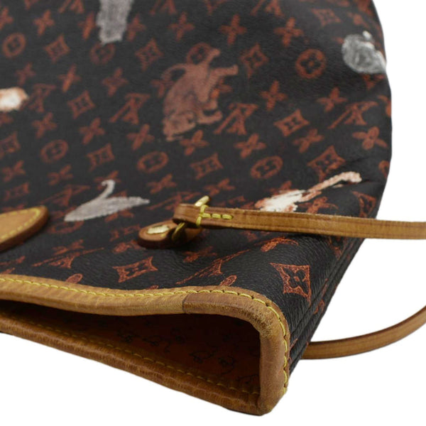 LOUIS VUITTON Neverfull Catogram MM Canvas Tote Bag Orange