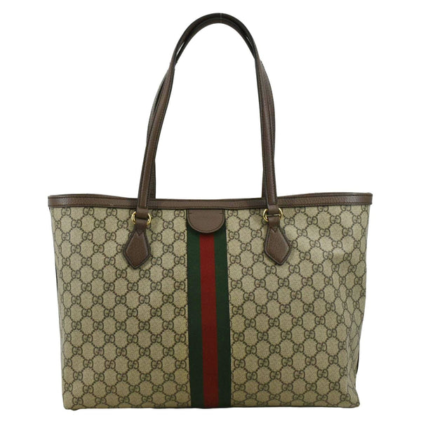 GUCCI Ophidia Medium GG Supreme Canvas Tote Bag Beige 631685