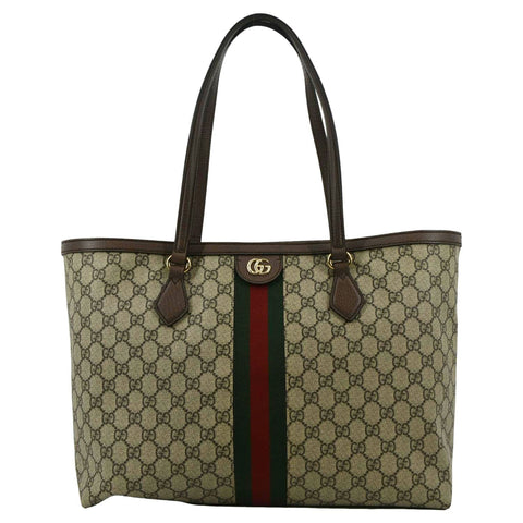 GUCCI Ophidia Medium GG Supreme Canvas Tote Bag Beige 631685