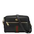 GUCCI Ophidia Web Mini  Leather Crossbody Bag Black 719885