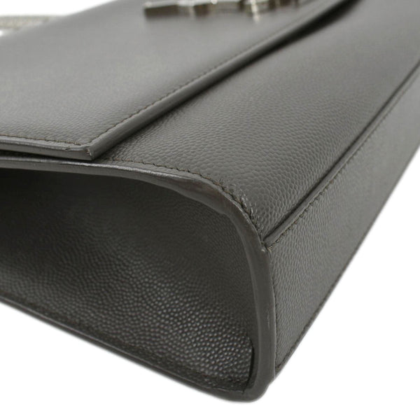 YVES SAINT LAURENT Kate Leather Shoulder Bag Gray