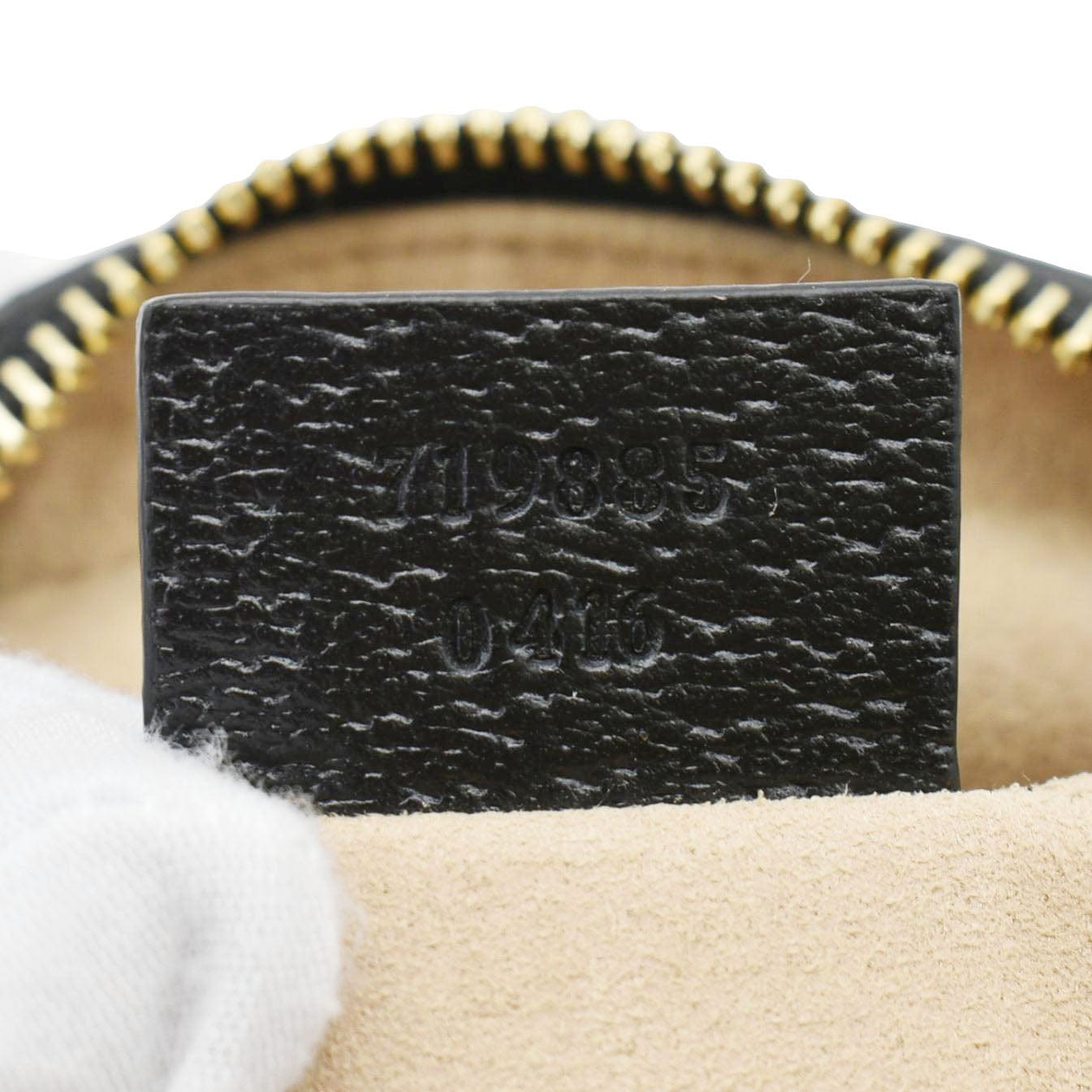 GUCCI Ophidia Web Mini Leather Crossbody Bag Black 719885