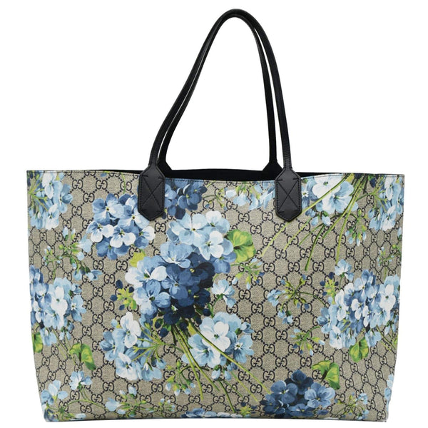 GUCCI GG Supreme Monogram Blooms Large Reversible Tote Beige DD18809