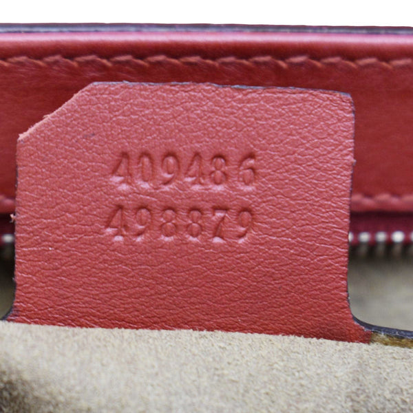 GUCCI Padlock Medium Leathrer Chain Shoulder Bag Red 409486