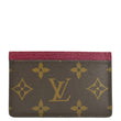 LOUIS VUITTON Monogram Canvas Card Holder Cerise