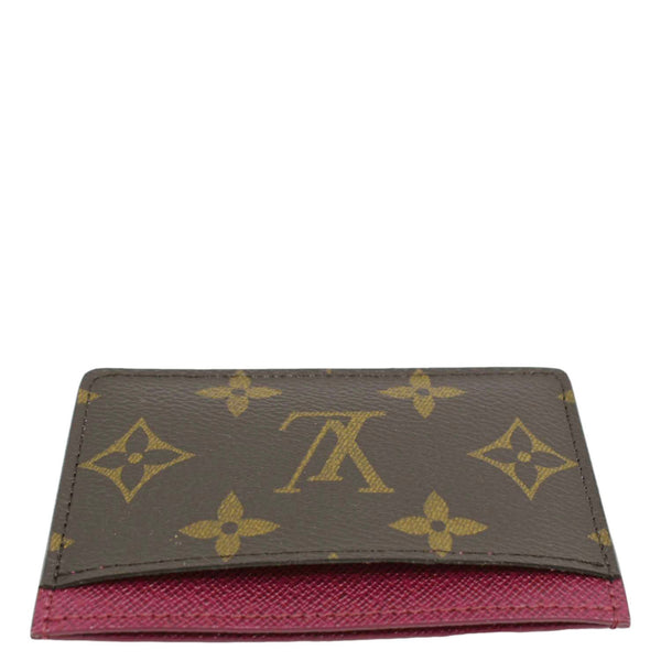 LOUIS VUITTON Monogram Canvas Card Holder Cerise