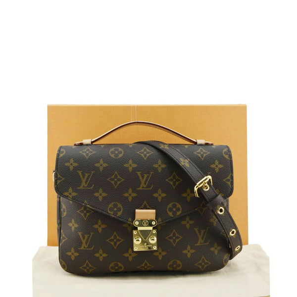 LOUIS VUITTON Metis Pochette Monogram Canvas Crossbody Bag Brown