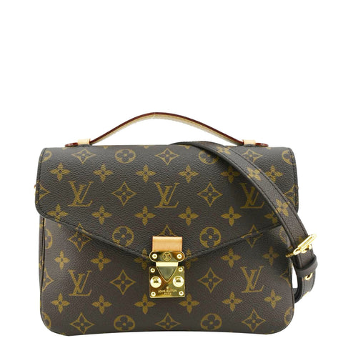 LOUIS VUITTON Metis Pochette Monogram Canvas Crossbody Bag Brown