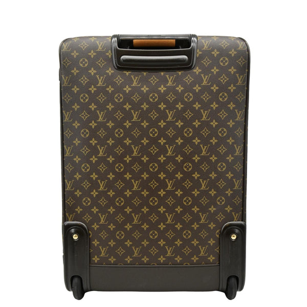 LOUIS VUITTON Pegase 55 Monogram Canvas Luggage Suitcase Travel Bag Brown