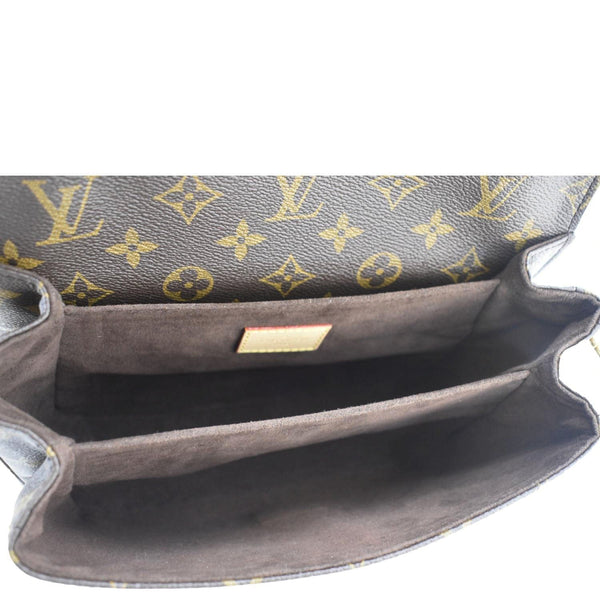 LOUIS VUITTON Metis Pochette Monogram Canvas Crossbody Bag Brown
