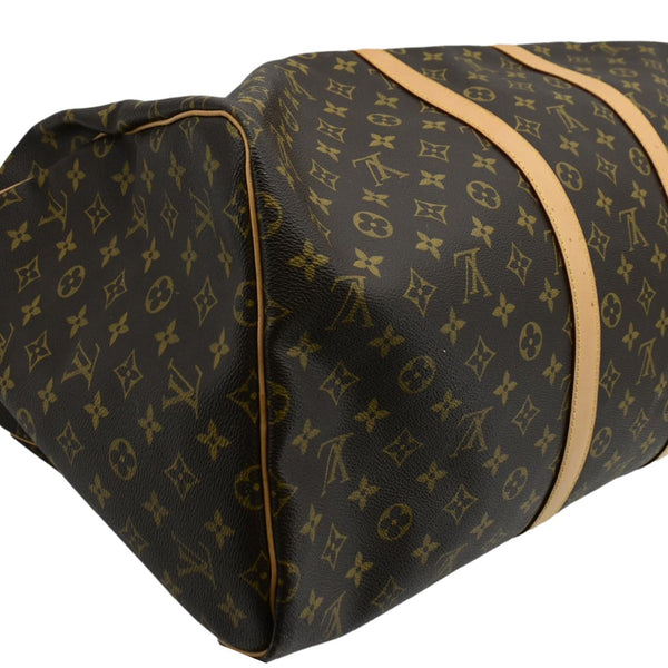 LOUIS VUITTON Keepall 55  Monogram Canvas Travel Bag Brown