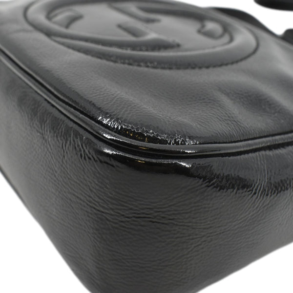 GUCCI Soho Disco Patent Leather Crossbody Bag Black 308364