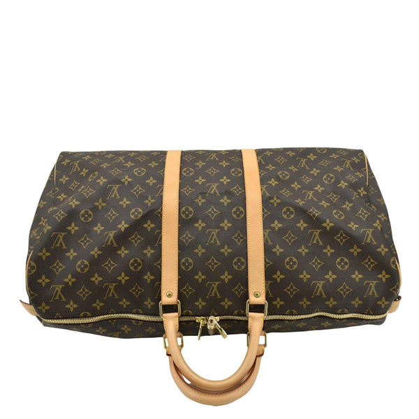 LOUIS VUITTON Keepall 55  Monogram Canvas Travel Bag Brown