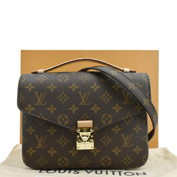 LOUIS VUITTON Metis Pochette Monogram Canvas Crossbody Bag Brown