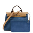 HERMES Herbag Zip Retourne Shoulder Bag Blue back sid