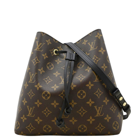 LOUIS VUITTON Neonoe Monogram Canvas Shoulder Bag Brown/Black
