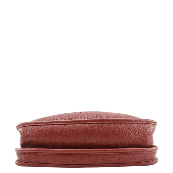 HERMES Evelyne Clemence III PM Leather Crossbody Bag Red