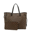 LOUIS VUITTON Neverfull GM Damier Ebene Tote Bag Brown