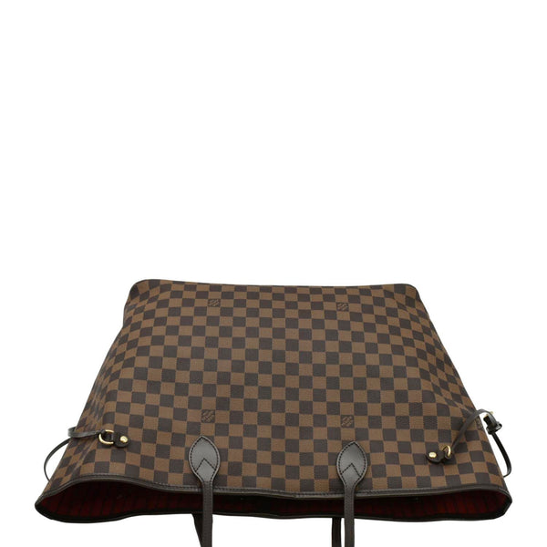 LOUIS VUITTON Neverfull GM Damier Ebene Tote Bag Brown