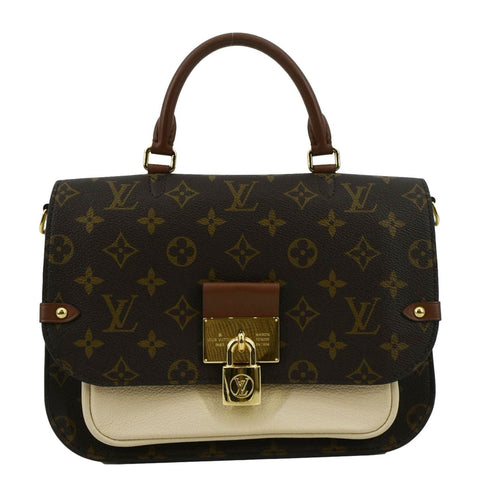 LOUIS VUITTON Vaugirard Monogram Canvas Shoulder Bag Creme