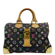 LOUIS VUITTON Speedy 30 Monogram Multicolor Satchel Bag Black