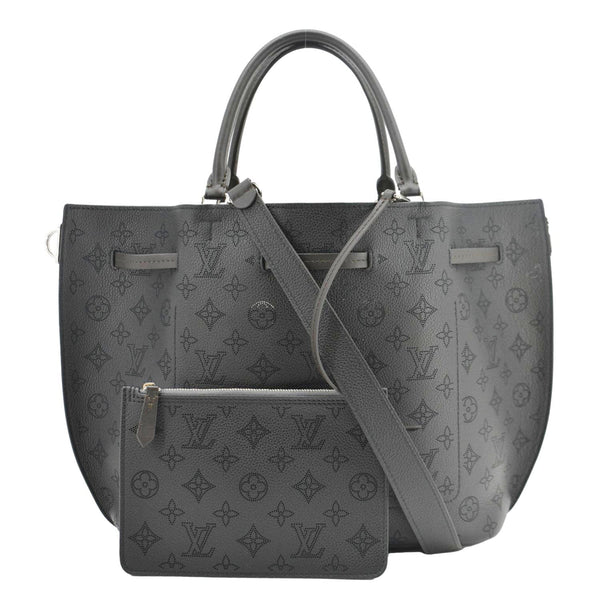 LOUIS VUITTON Girolata Monogram Mahina Leather Shoulder Bag Black