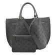 LOUIS VUITTON Girolata Monogram Mahina Leather Shoulder Bag Black