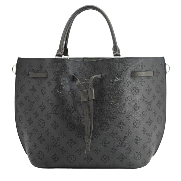 LOUIS VUITTON Girolata Monogram Mahina Leather Shoulder Bag Black