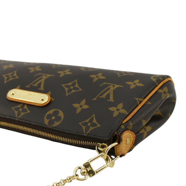 LOUIS VUITTON Pochette Eva Monogram Canvas Crossbody Bag Brown