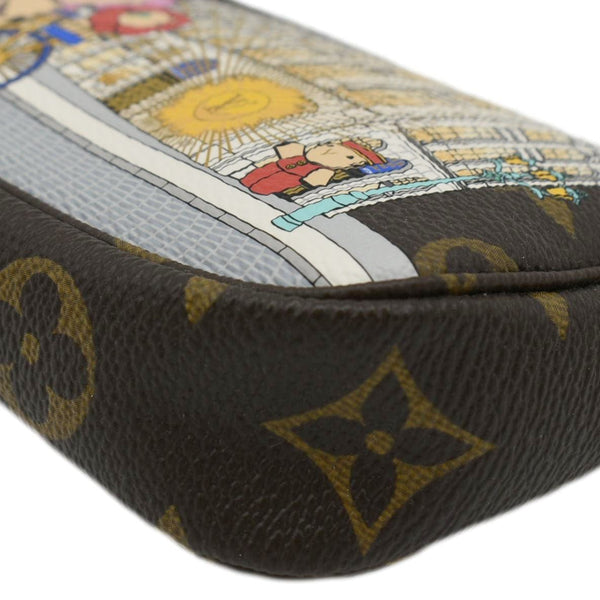 LOUIS VUITTON Christmas Animation Pochette Monogram Canvas Accessoires Pouch Pink