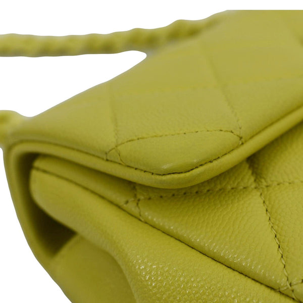CHANEL My Everything Small Caviar Quilted Leather Flap Shoulder Bag Yellow
