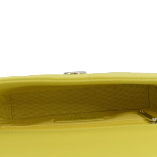 CHANEL My Everything Small Caviar Quilted Leather Flap Shoulder Bag Yellow