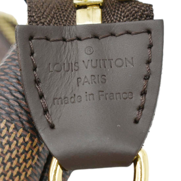 LOUIS VUITTON Mini Pochette Damier Ebene Accessoires Pouch Brown
