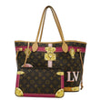 LOUIS VUITTON Neverfull MM Summer Trunk Monogram Canvas Shoulder Bag Brown