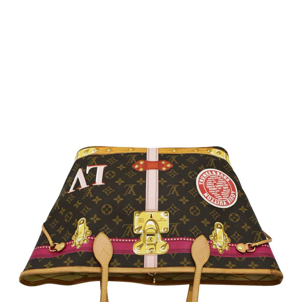 LOUIS VUITTON Neverfull MM Summer Trunk Monogram Canvas Shoulder Bag Brown