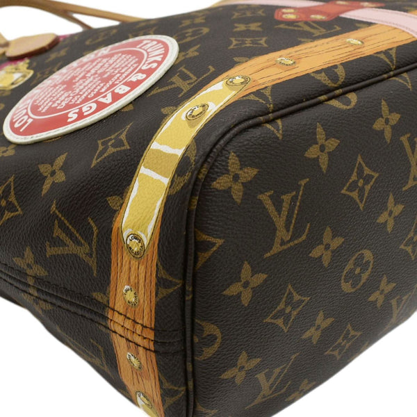 LOUIS VUITTON Neverfull MM Summer Trunk Monogram Canvas Shoulder Bag Brown