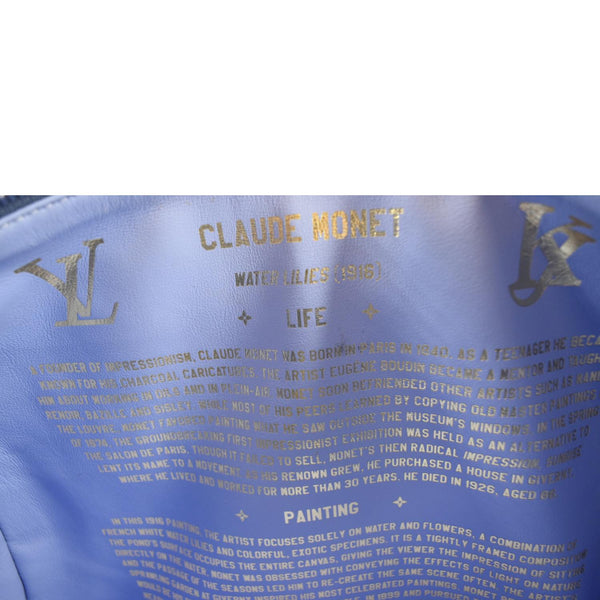LOUIS VUITTON Masters Monet Speedy 30 Coated Canvas Satchel Bag Blue