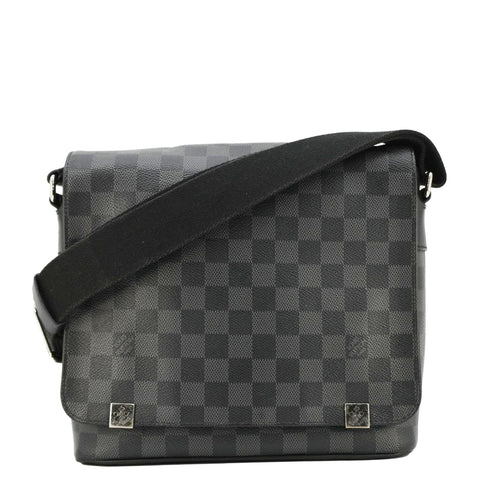 LOUIS VUITTON District PM Damier Graphite Messenger Bag Black