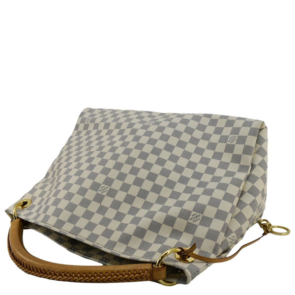 LOUIS VUITTON Artsy MM Damier Azur Hobo Bag White