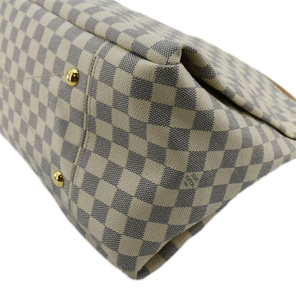 LOUIS VUITTON Artsy MM Damier Azur Hobo Bag White