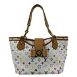 LOUIS VUITTON Annie MM Multicolor Monogram Canvas Shoulder Bag White