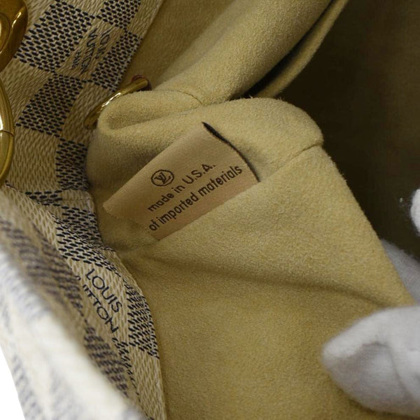 LOUIS VUITTON Artsy MM Damier Azur Hobo Bag White