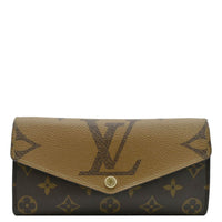 LOUIS VUITTON Sarah Monogram Reverse Canvas Wallet Brown