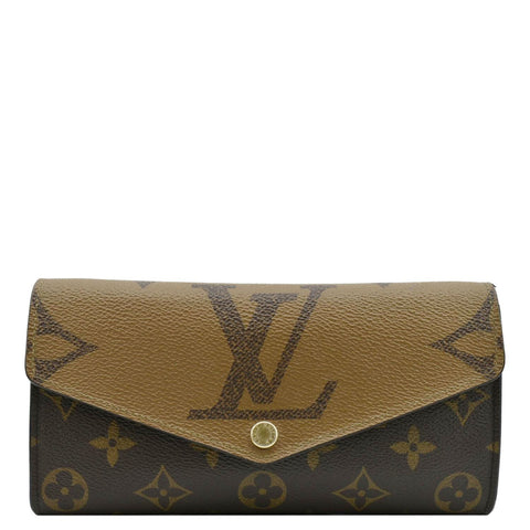 LOUIS VUITTON Sarah Monogram Reverse Canvas Wallet Brown